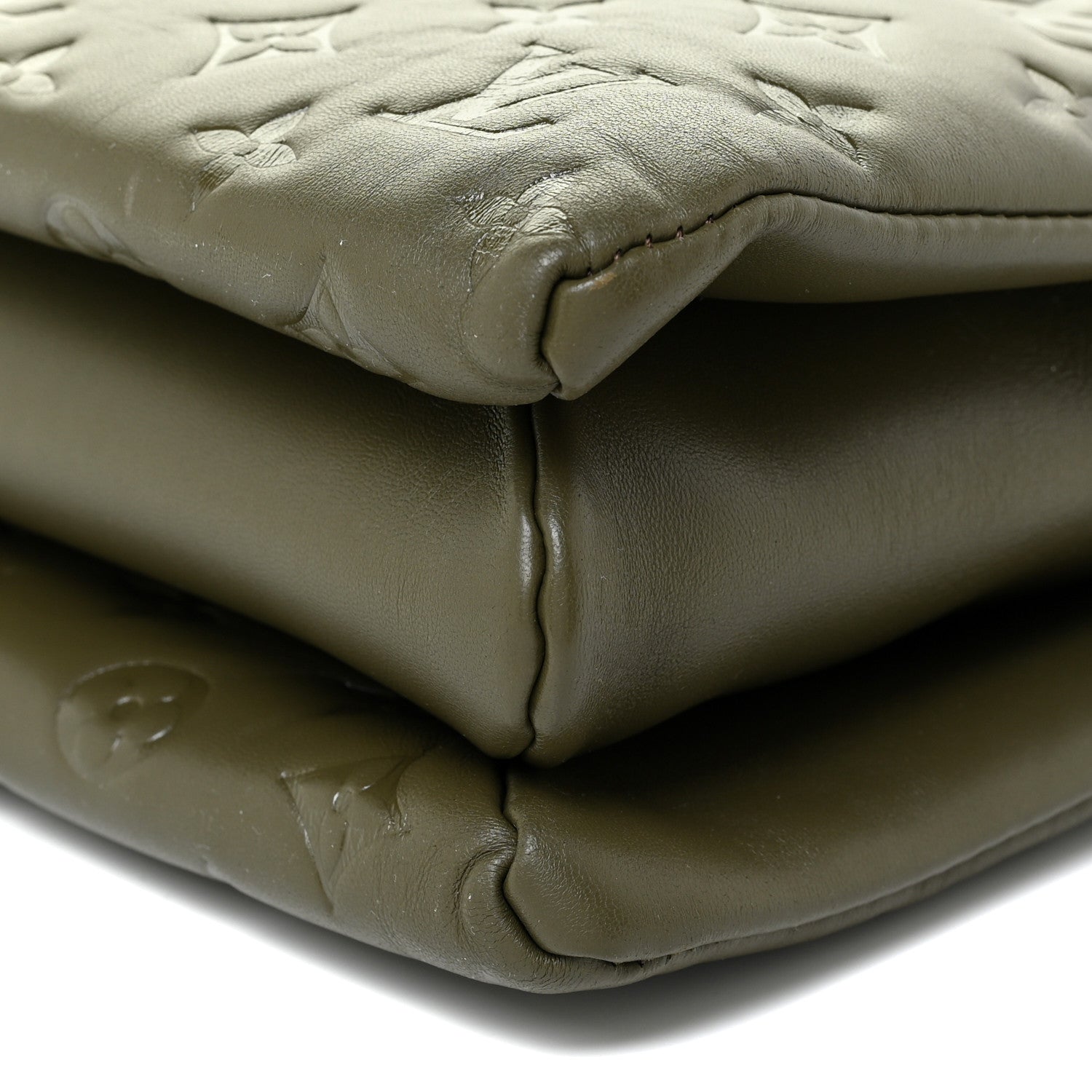 Louis Vuitton Lambskin Embossed Monogram Coussin MM Khaki 9 of 9