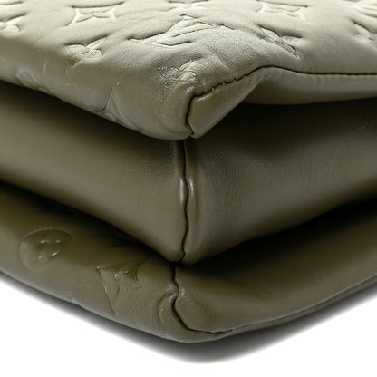 Louis Vuitton Lambskin Embossed Monogram Coussin MM Khaki 9 of 9