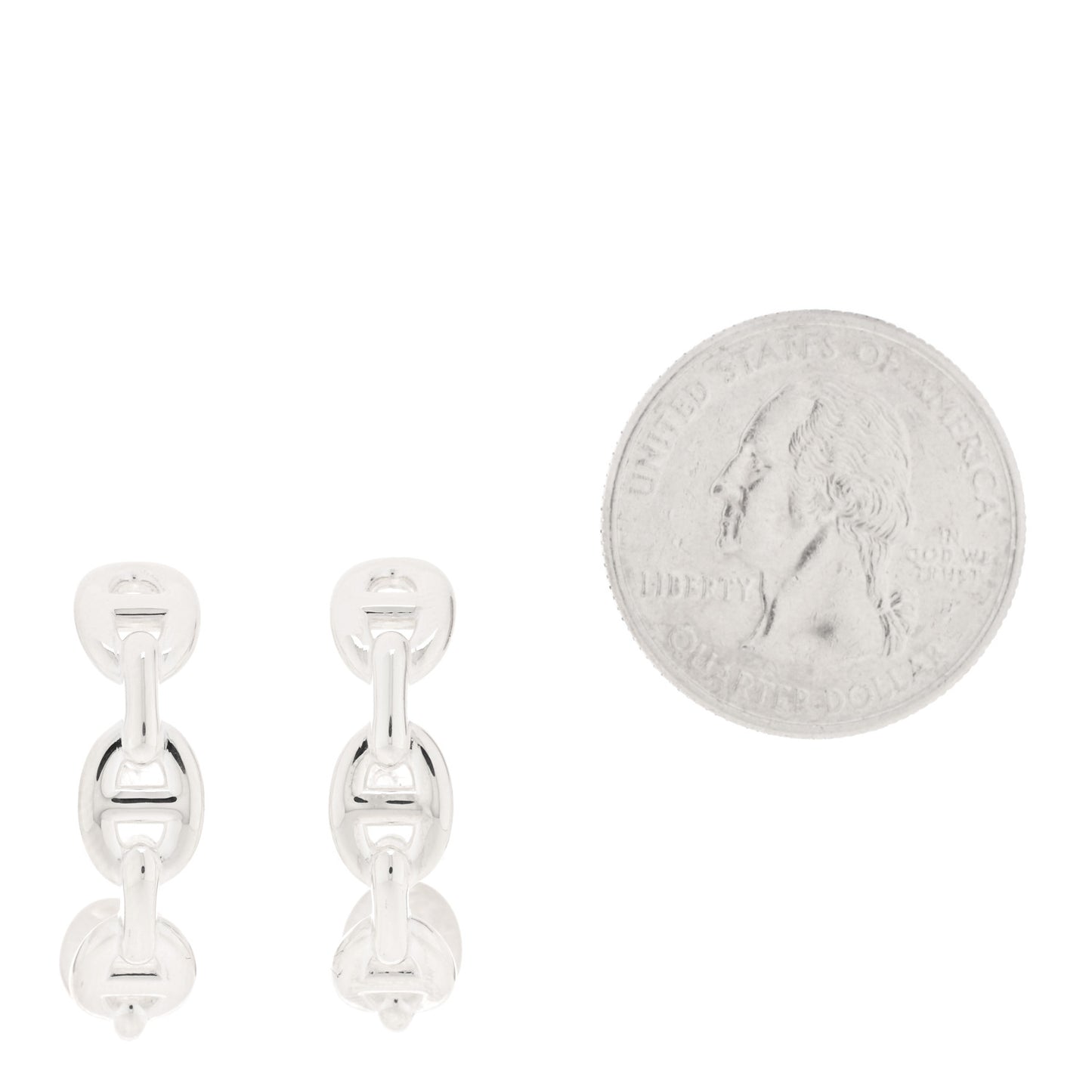 Sterling Silver Chaine D'Ancre Enchainee Climber Earrings