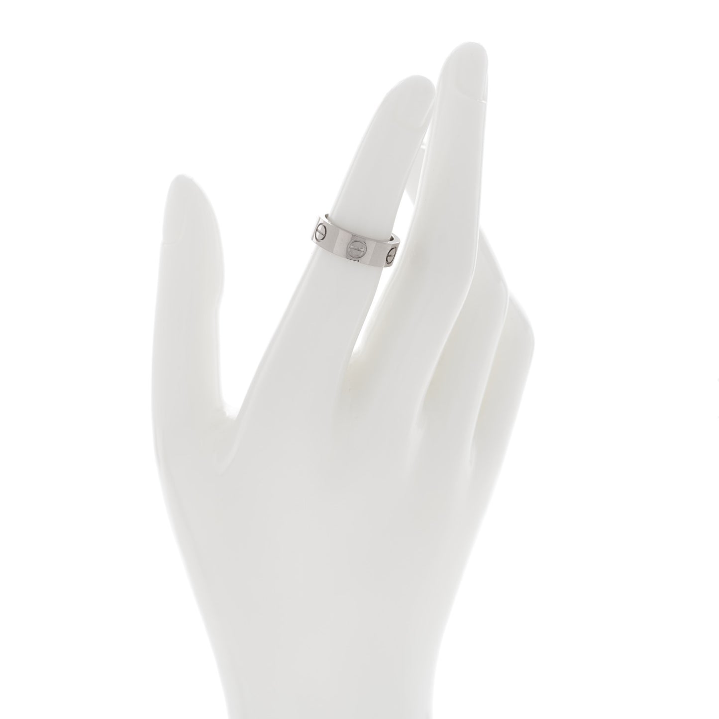 18K White Gold 5.5mm LOVE Ring 48 4.5