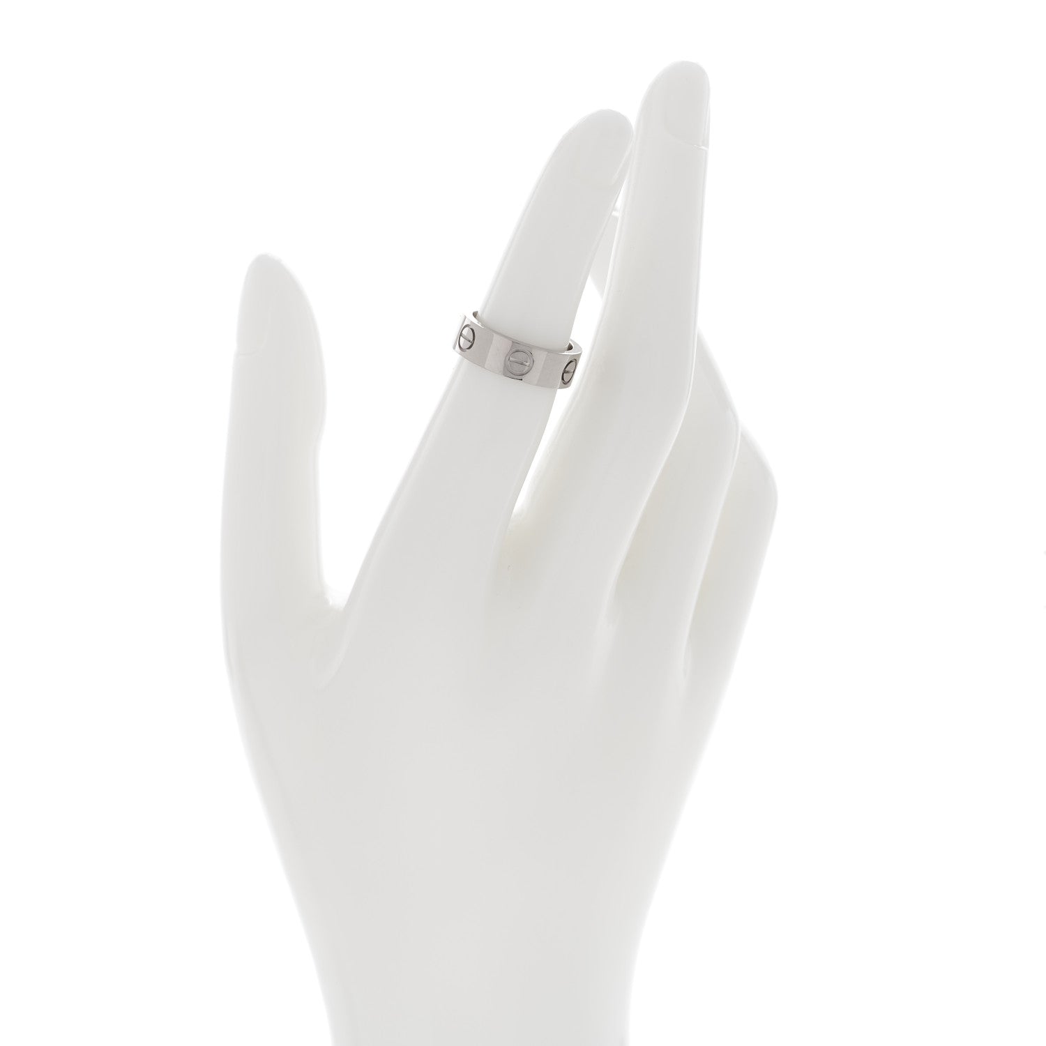 Cartier 18K White Gold 5.5mm LOVE Ring 48 4.5 2 of 5