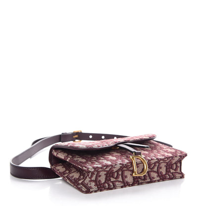 Christian Dior Oblique Saddle Belt Bag Bordeaux 4 of 8