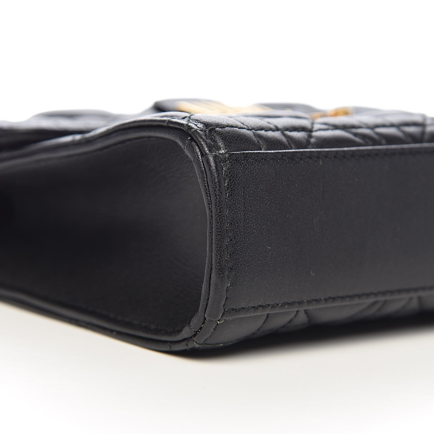 Christian Dior Lambskin Cannage Dioraddict Wallet on Chain Bag Black 8 of 9