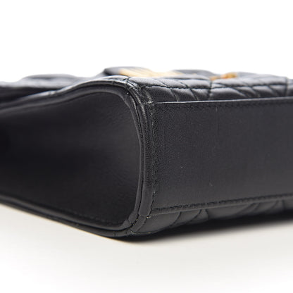 Christian Dior Lambskin Cannage Dioraddict Wallet on Chain Bag Black 8 of 9