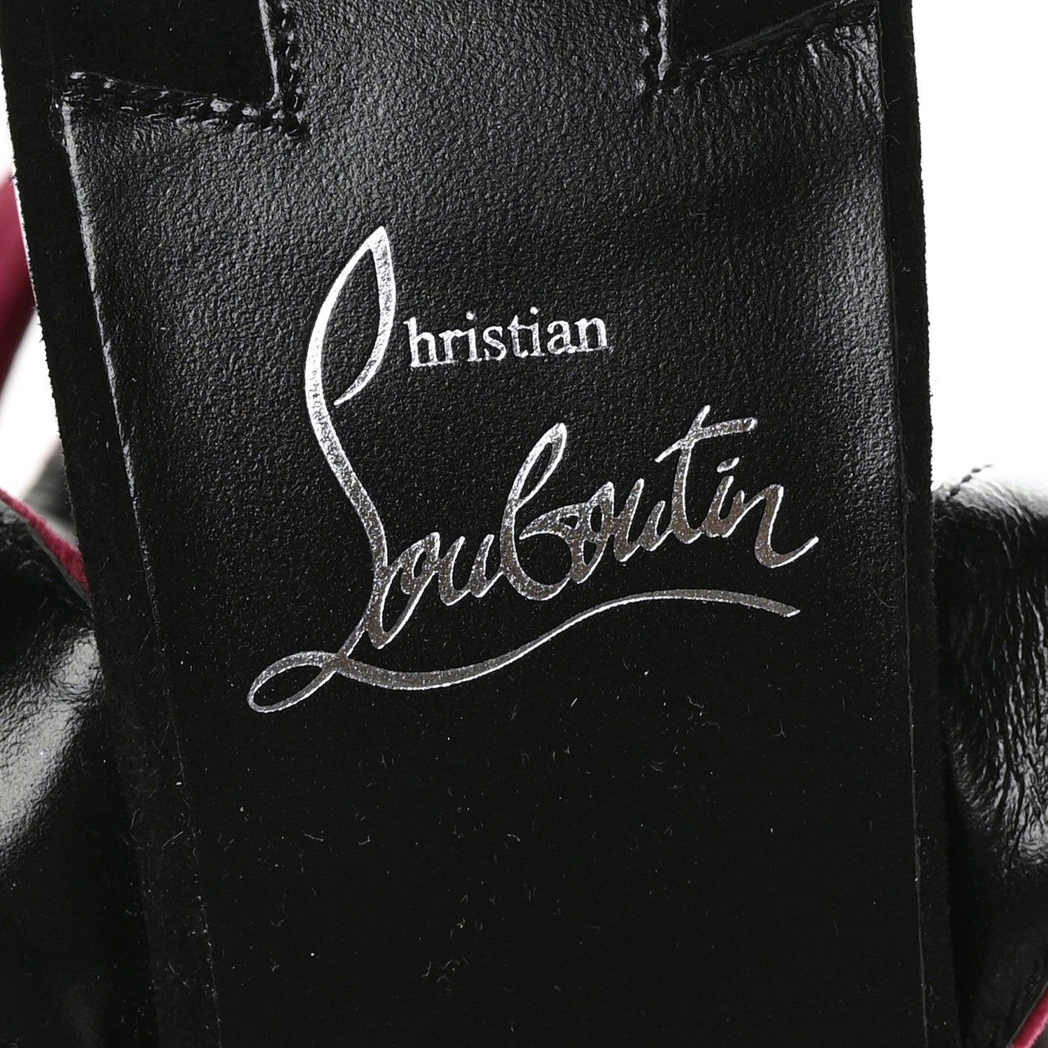 Christian Louboutin Velvet Super Yaz Pearl 160 Sandals 38.5 Galata Black 6 of 7