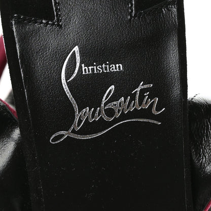 Christian Louboutin Velvet Super Yaz Pearl 160 Sandals 38.5 Galata Black 6 of 7