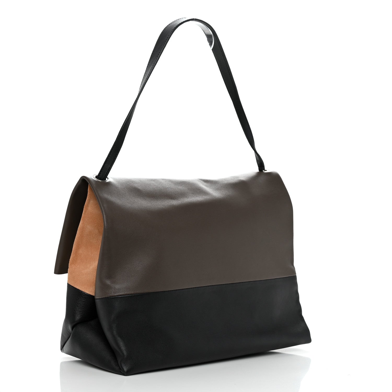 Celine Calfskin Suede All Soft Shoulder Bag Taupe 2 of 10