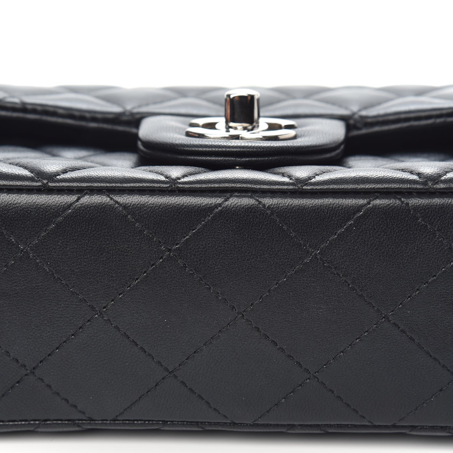 Chanel Lambskin Quilted Mini Rectangular Flap Black 10 of 13