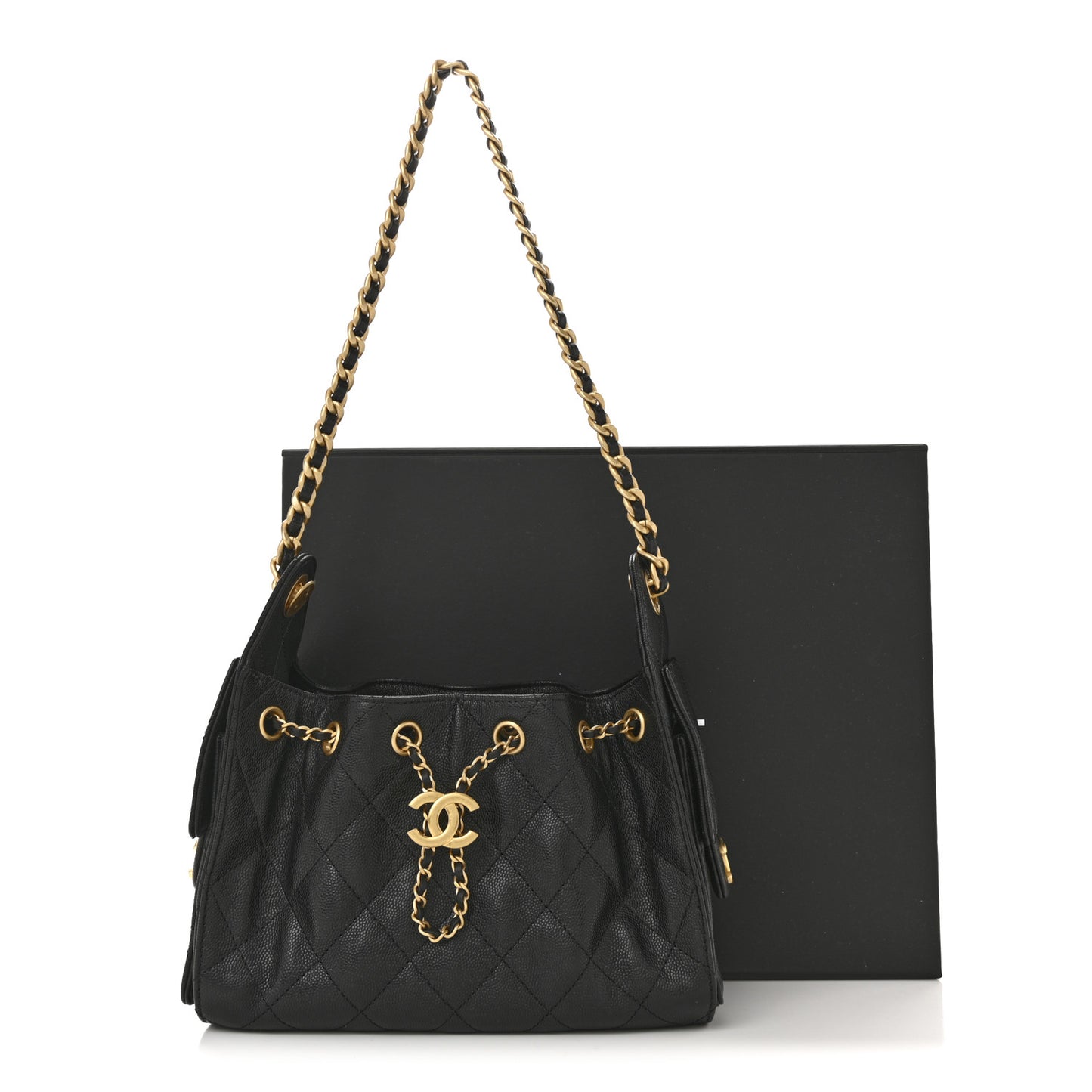Caviar Quilted Mini Chanel 25 Handbag Black