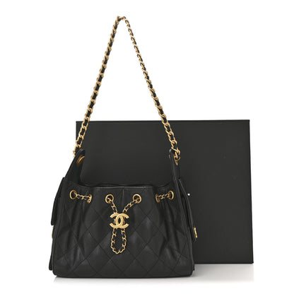 Chanel Caviar Quilted Mini Chanel 25 Handbag Black 11 of 11