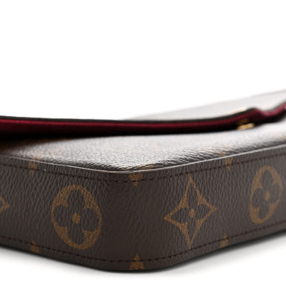 Louis Vuitton Monogram Pochette Felicie Chain Wallet Fuchsia 10 of 14