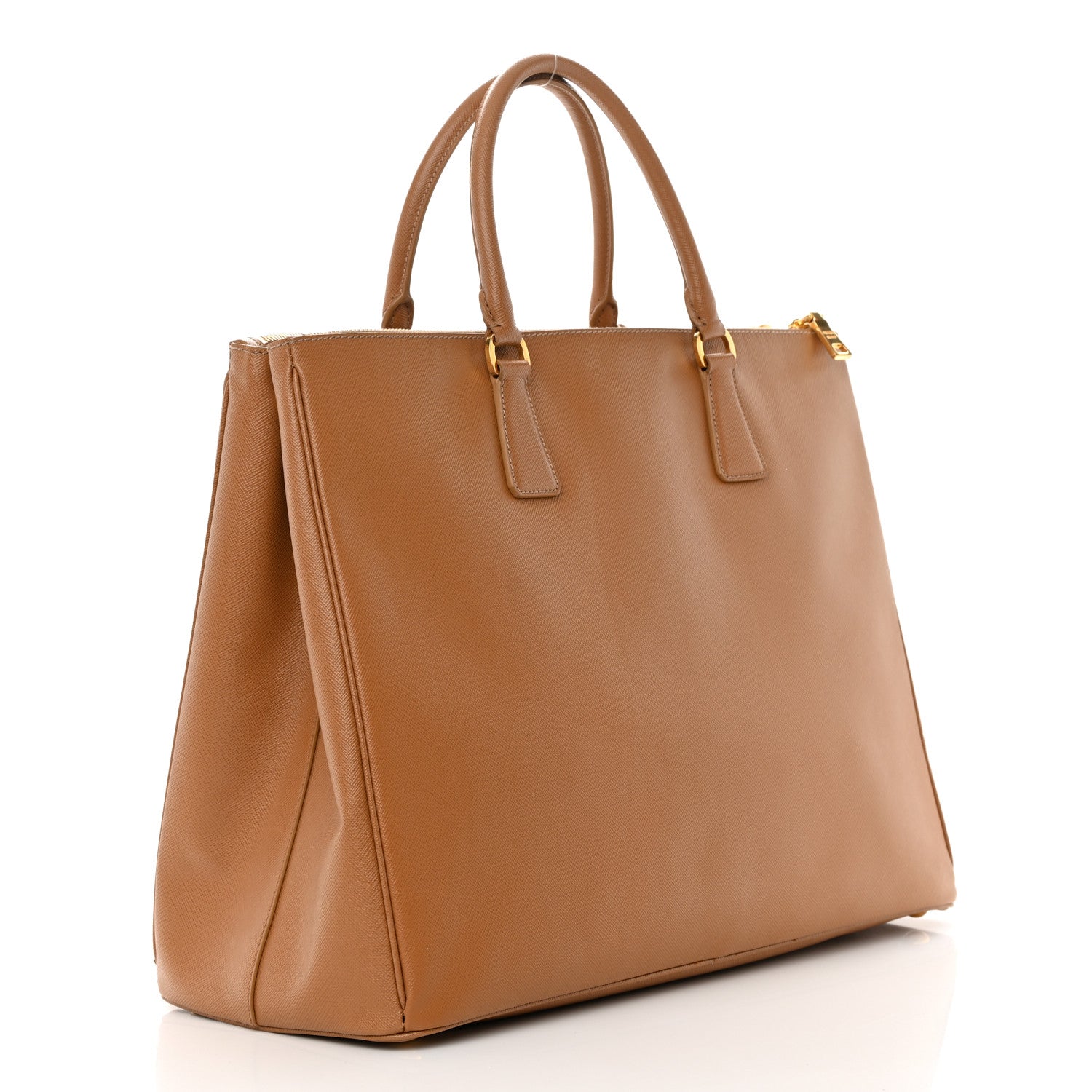 Prada Saffiano Lux Extra Large Galleria Double Zip Tote Caramel 3 of 19