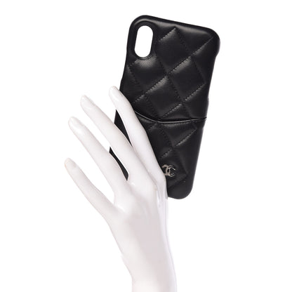 Chanel Lambskin Quilted iPhone X Case Black 2 of 8