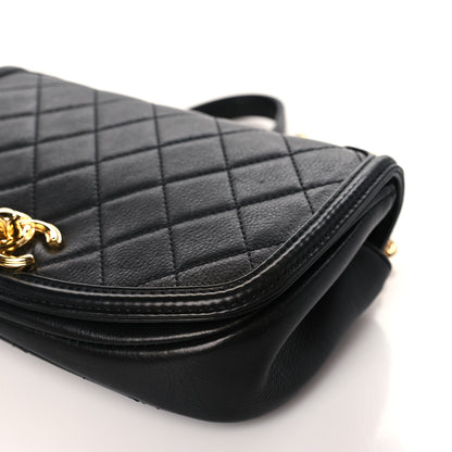 Chanel Calfskin Quilted Small Underline Flap Black 9 of 9