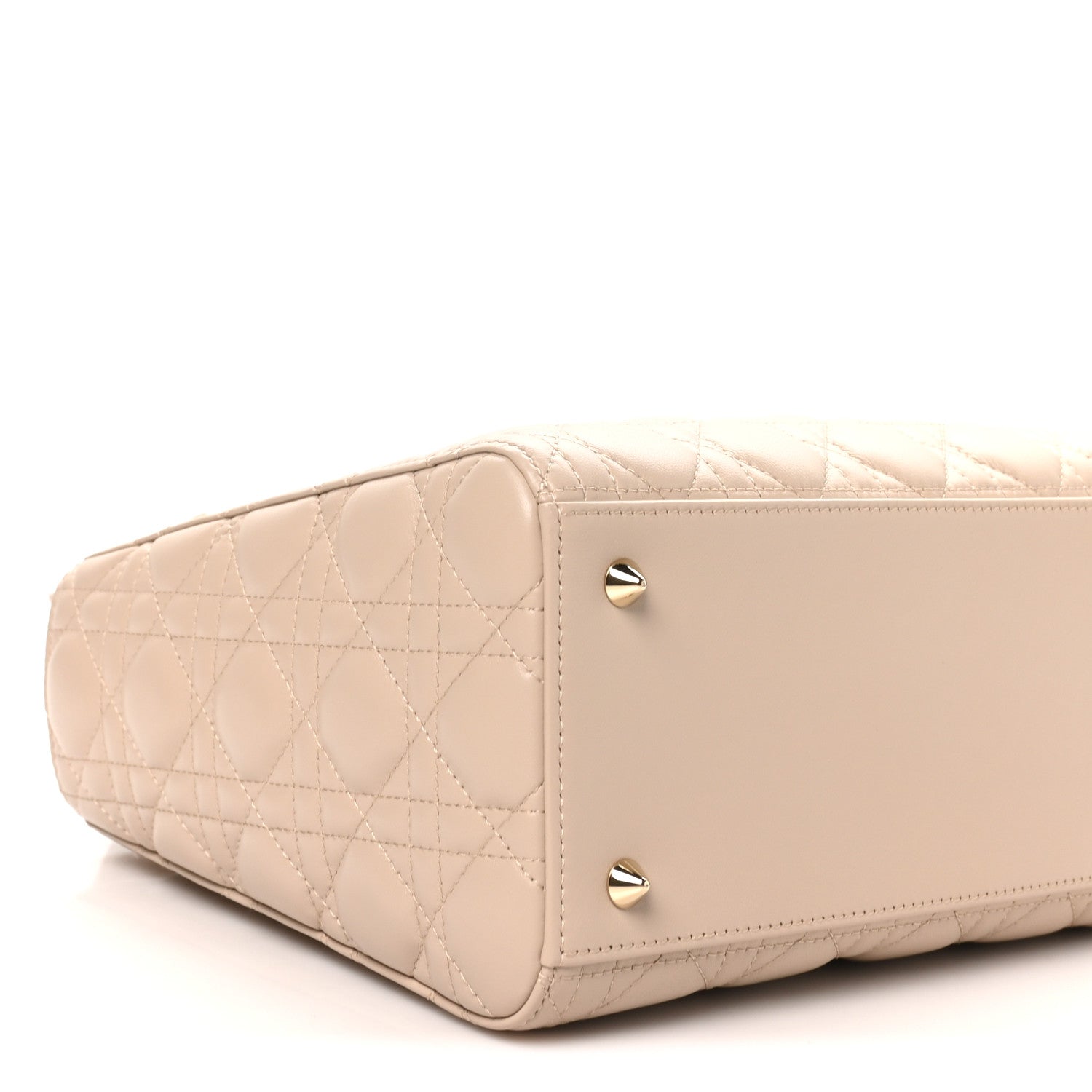 Christian Dior Lambskin Cannage Medium Lady Dior Powder Beige 8 of 9