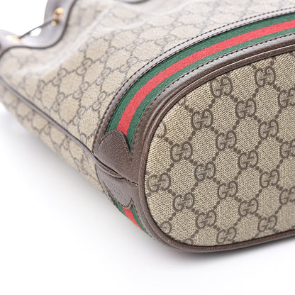 Gucci GG Supreme Monogram Web Ophidia Bucket Bag Brown 8 of 10