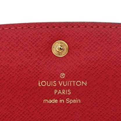 Louis Vuitton Damier Ebene Emilie Wallet Red 6 of 6