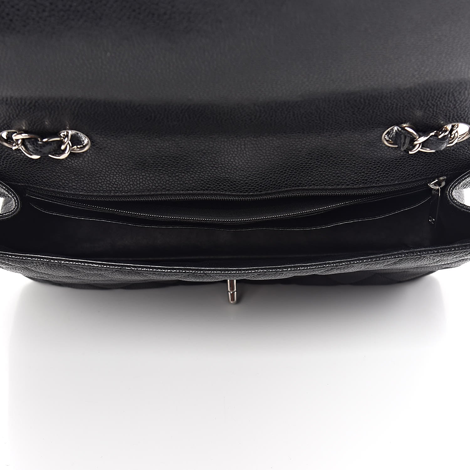 Chanel Caviar Quilted Jumbo Single Flap Black 7 of 13