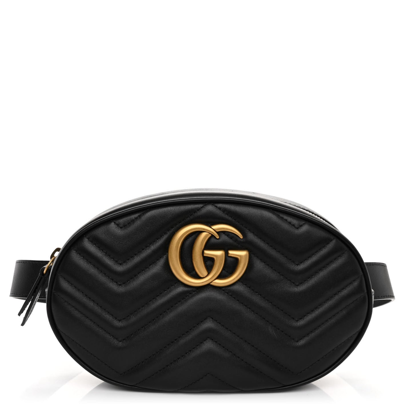 Calfskin Matelasse GG Marmont Belt Bag 85 34 Black