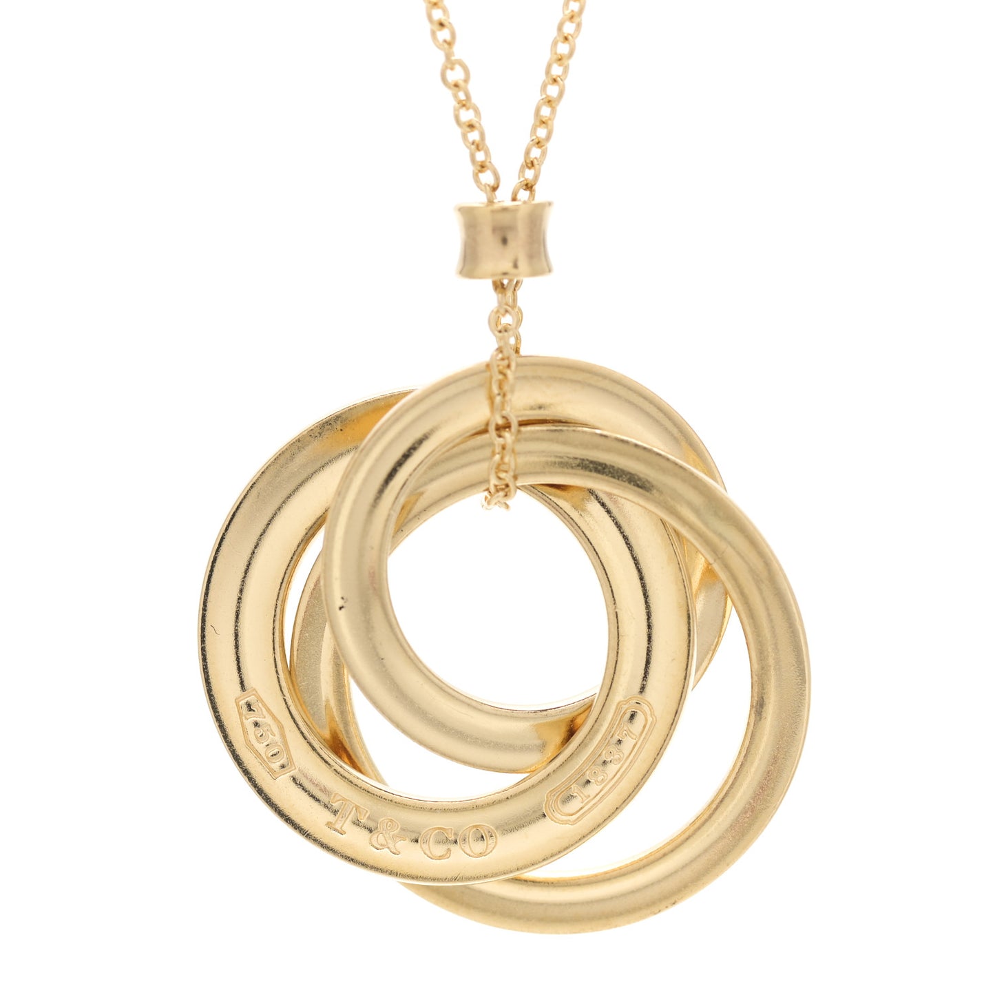 18K Yellow Gold 1837 Interlocking Circles Necklace