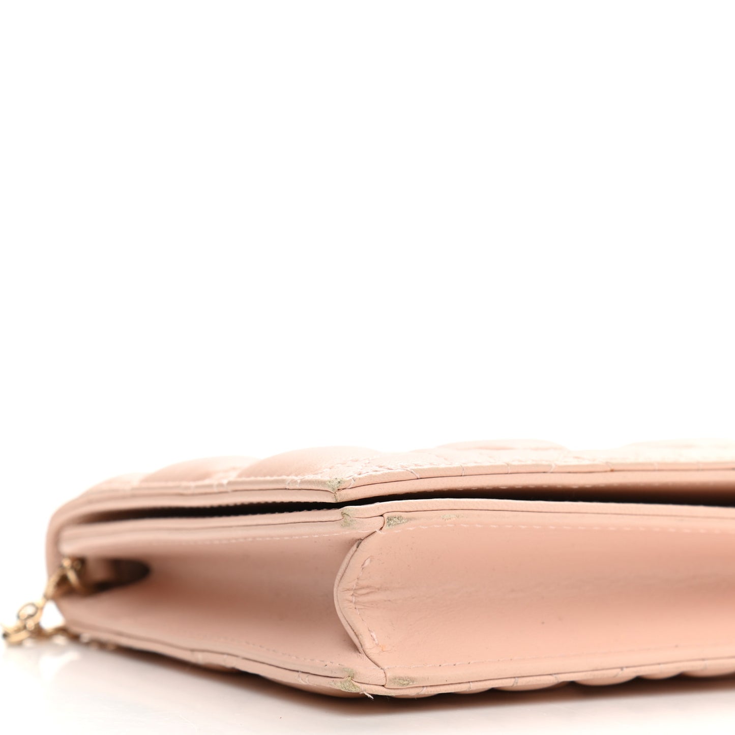 Lambskin Cannage Lady Dior Convertible Clutch Pink
