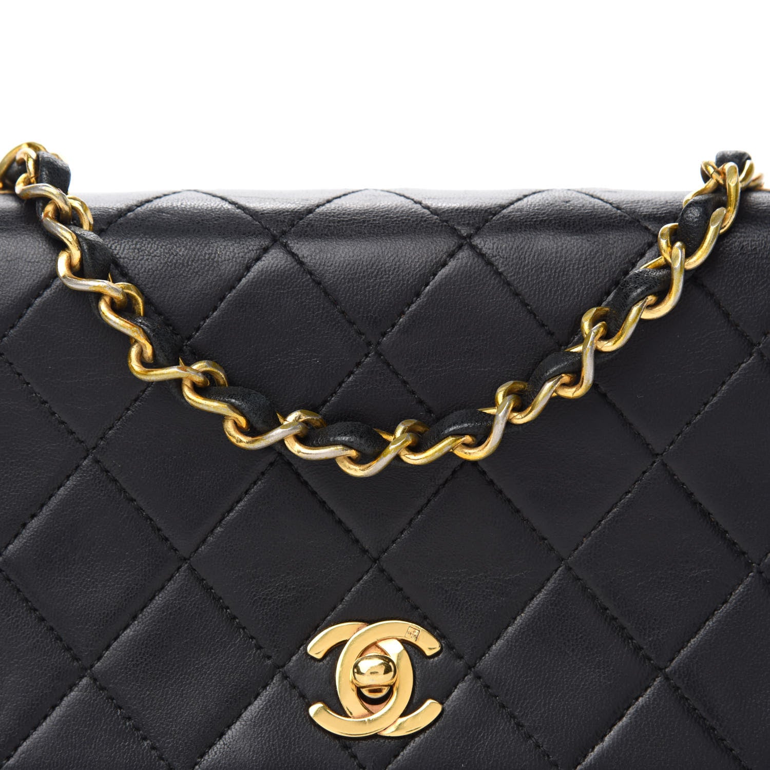Chanel Lambskin Quilted Small Single Flap Black 11 of 12