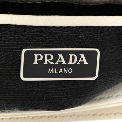 Prada Glace Calfskin Chain Crossbody Bag White 8 of 10