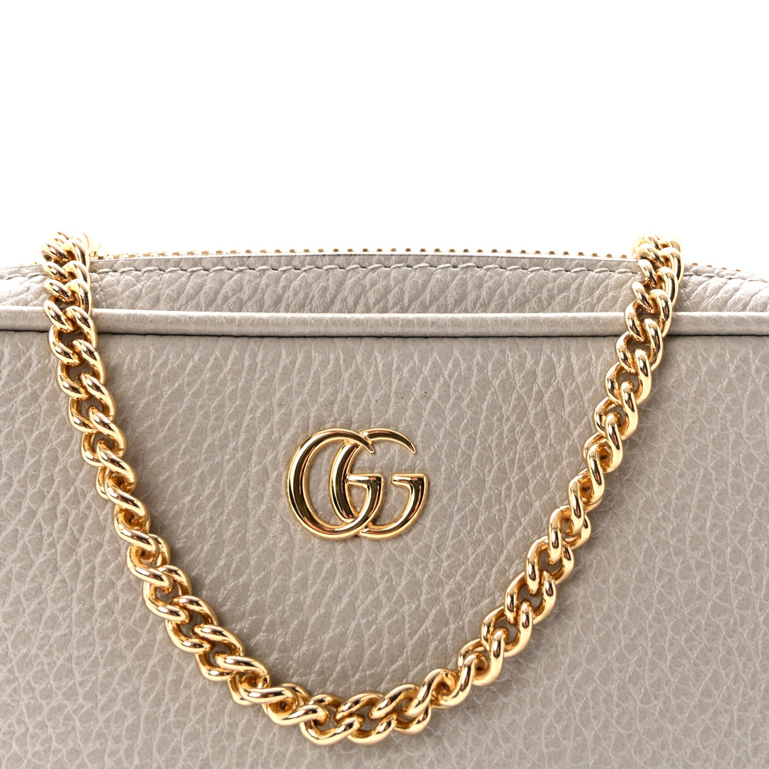 Gucci Dollar Calfskin Super Mini GG Marmont Chain Shoulder Bag Deep Grey 8 of 10