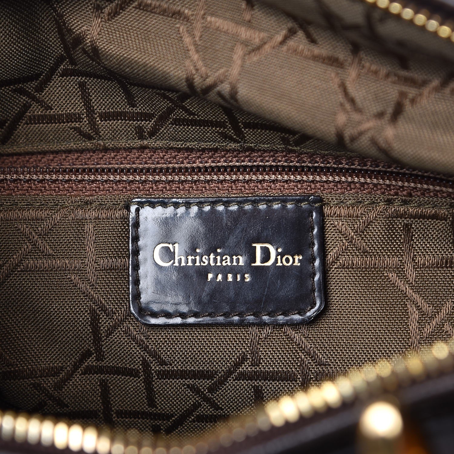 Christian Dior Patent Pony Hair Leopard Print Large Lady Dior Brown 6 of 12