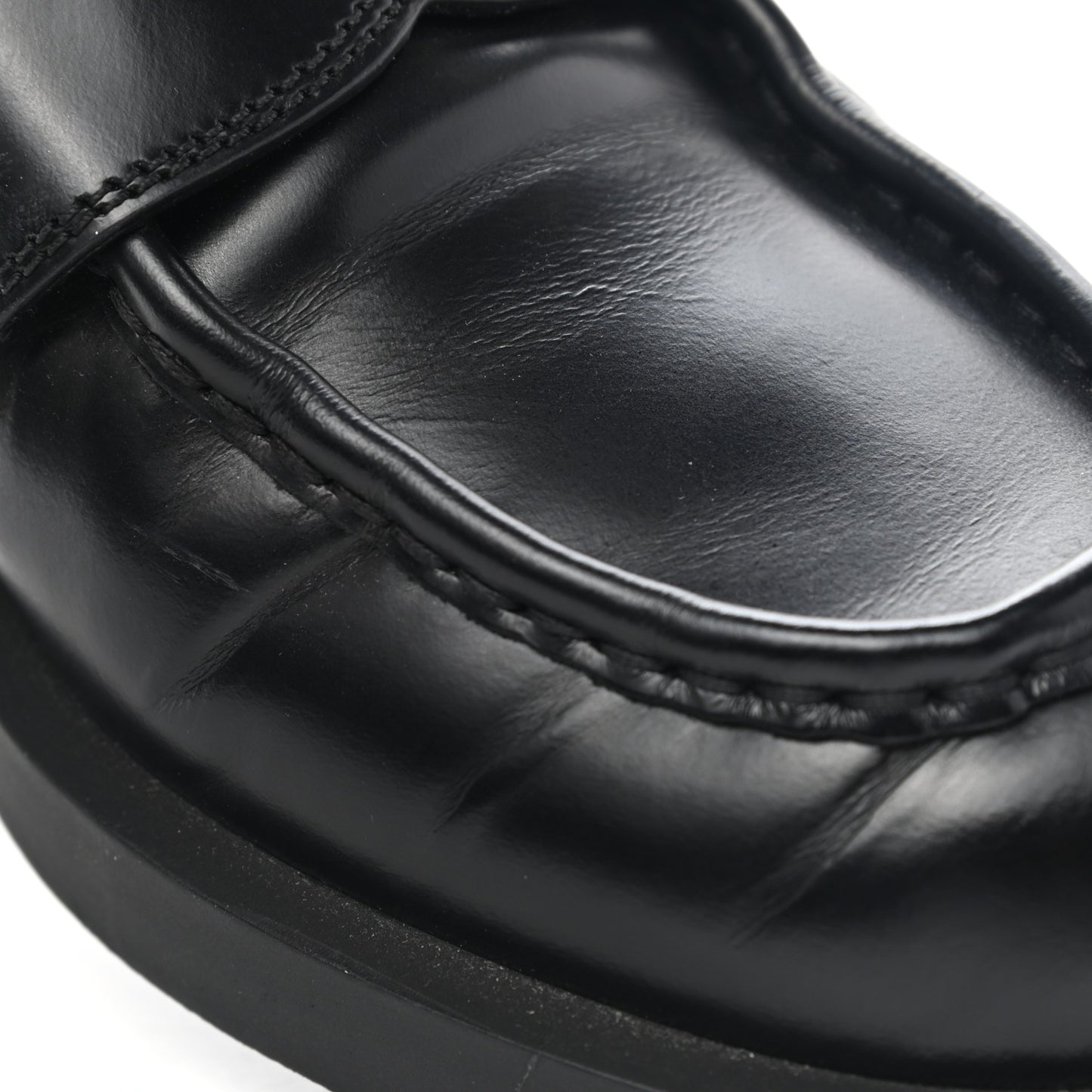 Spazzolato Metal Triangle Logo 40mm Loafer Mules 39 Black