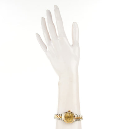 Rolex Stainless Steel 18K Yellow Gold 26mm Oyster Perpetual Datejust Watch Champagne 69173 2 of 7