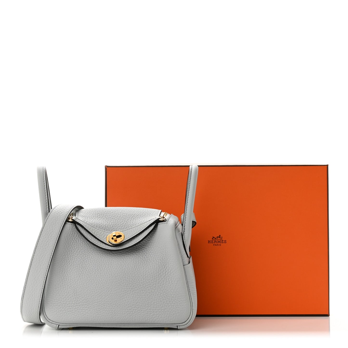 Taurillon Clemence Mini Lindy 20 Bleu Pale
