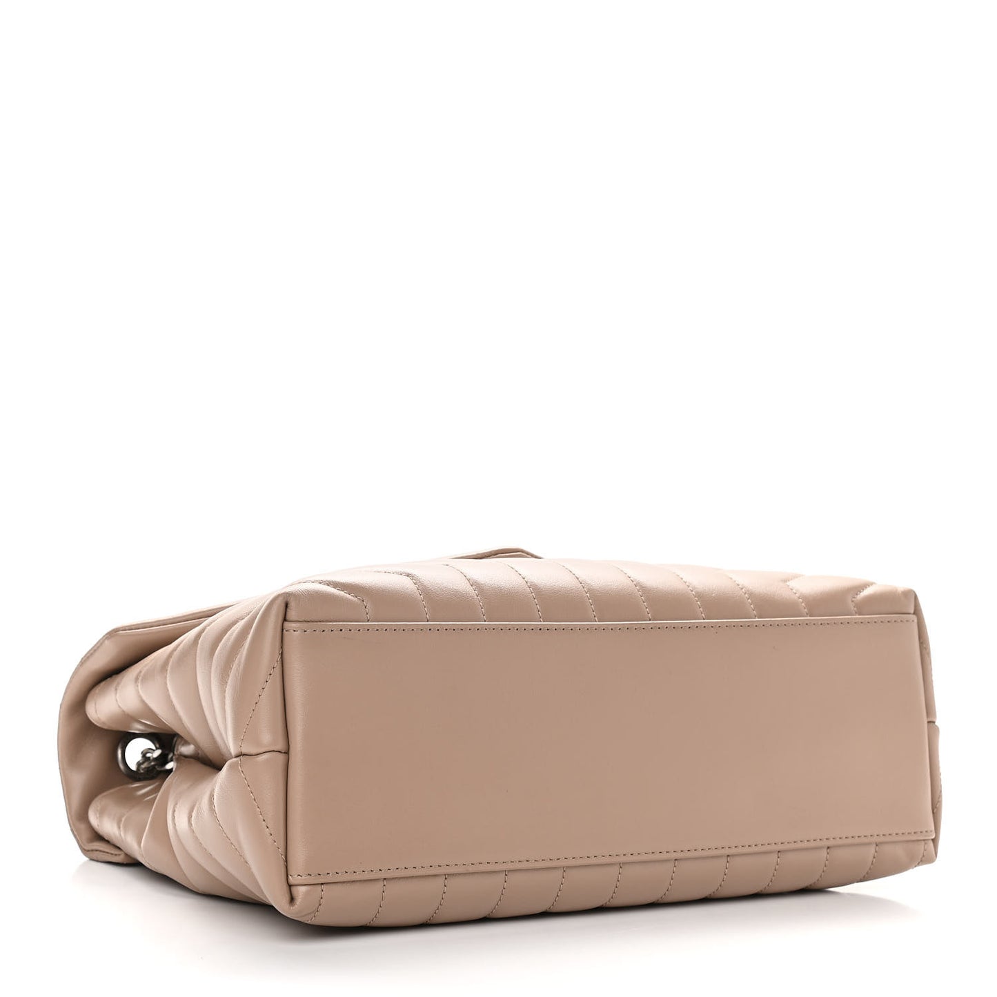 Calfskin Y Quilted Monogram Medium Loulou Chain Satchel Dark Beige