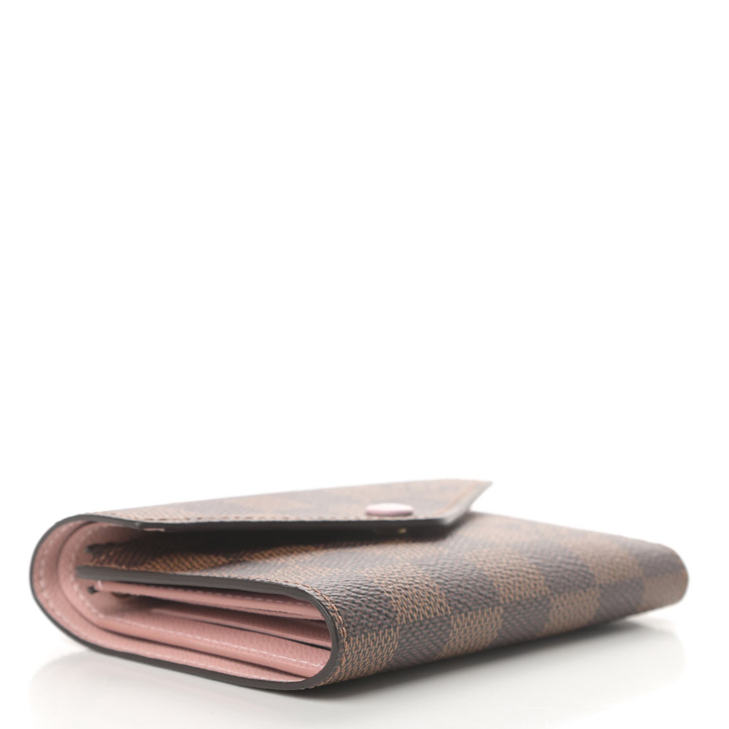 Louis Vuitton Damier Ebene Victorine Wallet Rose Ballerine 4 of 6