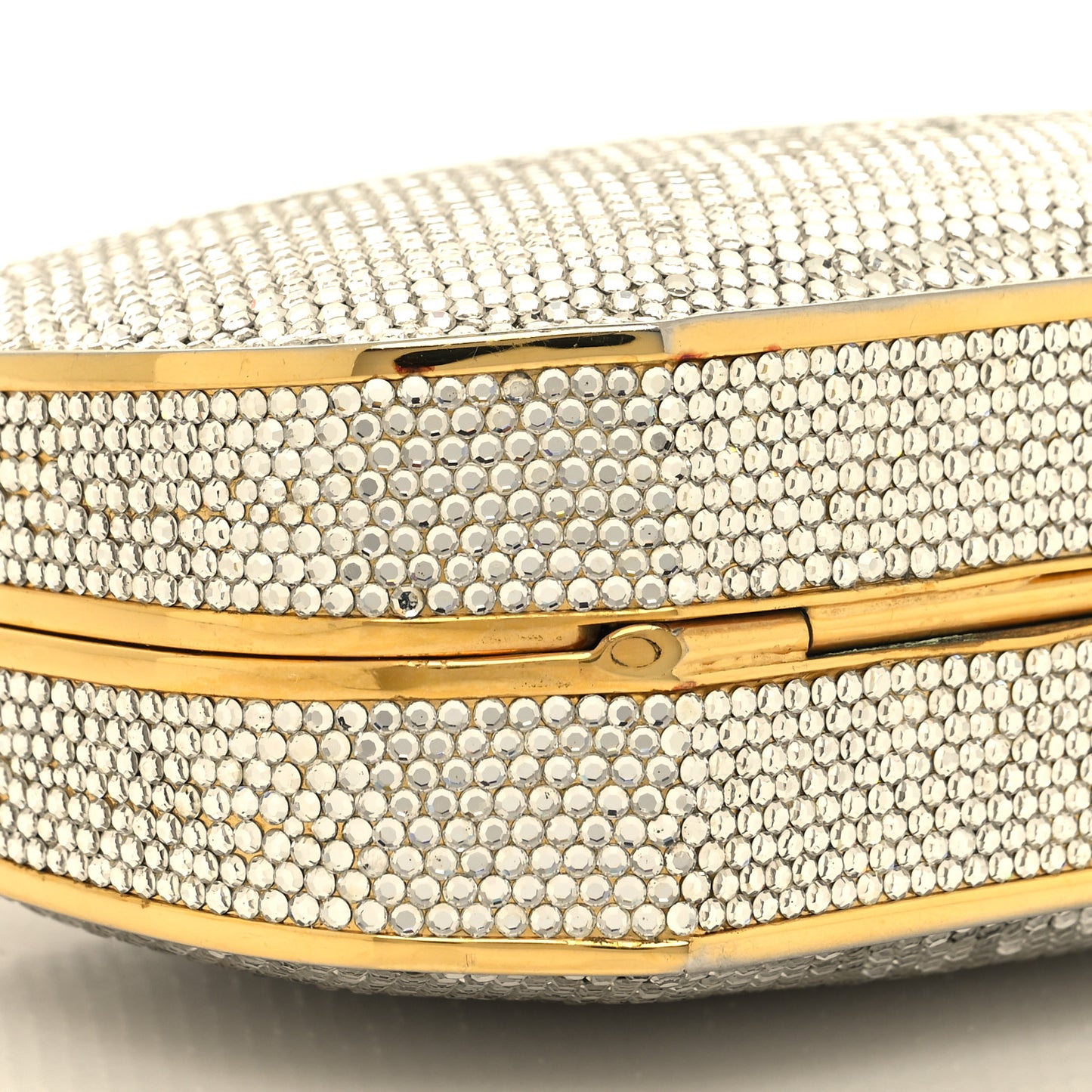 Swarovski Crystal Minaudiere Clutch Gold Silver