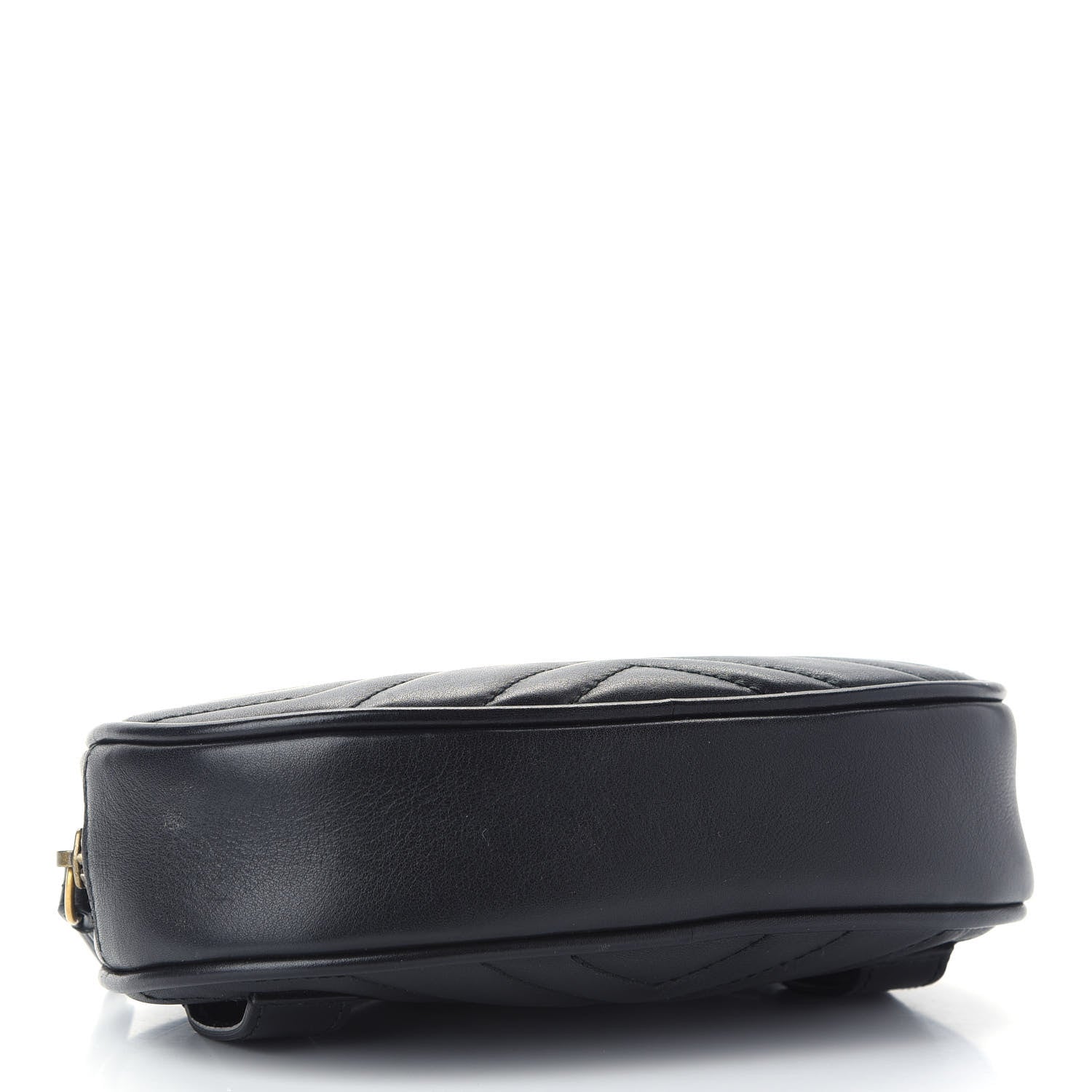 Gucci Calfskin Matelasse GG Marmont Belt Bag 85 34 Black 4 of 9