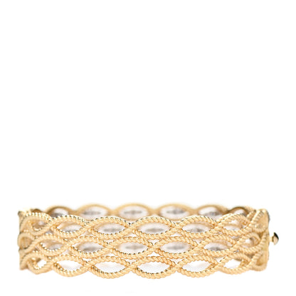 Roberto Coin 18K Yellow Gold Diamond 3 Row Barocco Bracelet 2 of 4