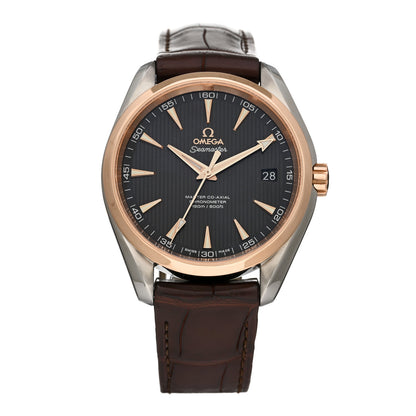 Omega Stainless Steel 18K Red Gold Alligator 41.5mm Seamaster Aqua Terra 150M Automatic Watch Grey 231.23.39.21.06.001 2 of 9