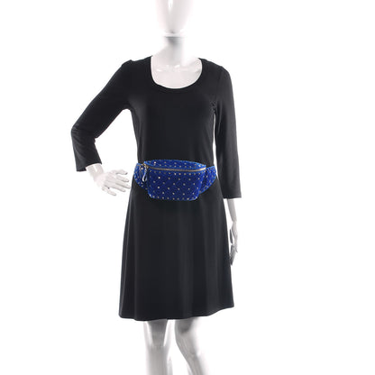 Valentino Garavani Velvet Rockstud Spike Belt Bag 95 Acid Blue 2 of 7