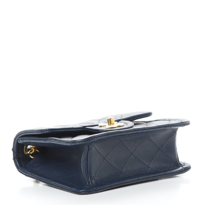 Chanel Caviar Quilted Mini Sweet Classic Flap Navy Blue 4 of 11