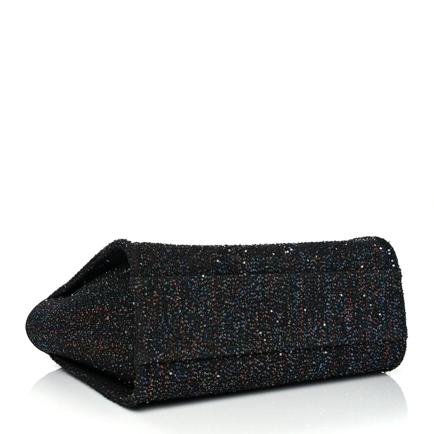 Calfskin Sequin Small Deauville Tote Black