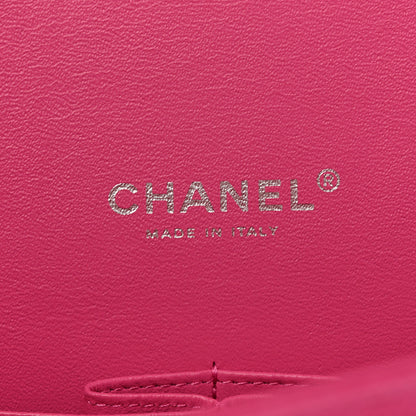 Chanel Iridescent Caviar Quilted Maxi Double Flap Hot Pink 6 of 13