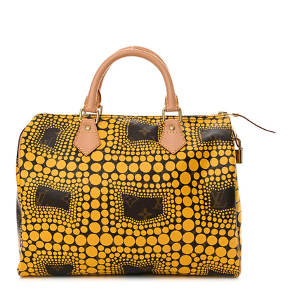 Louis Vuitton Monogram Kusama Town Speedy 30 Yellow 1 of 11
