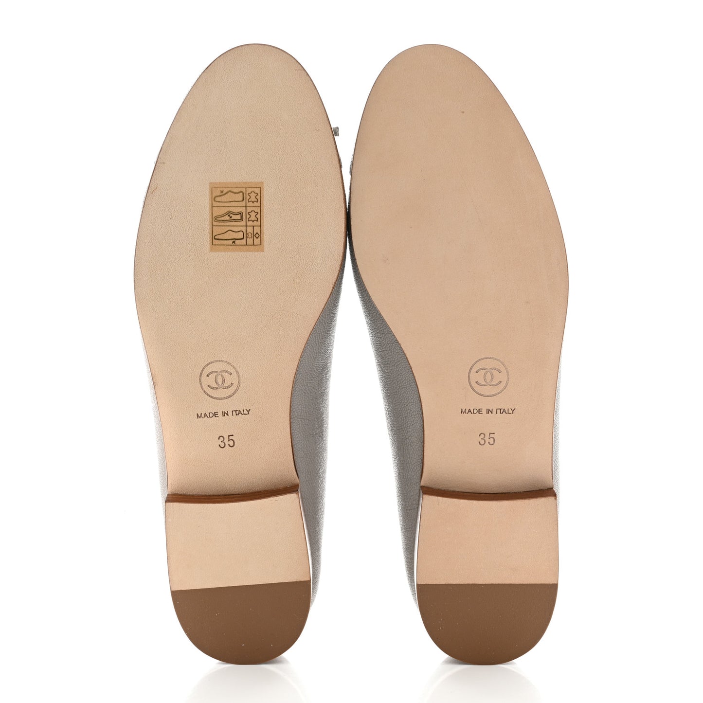 Caviar CC Cap Toe Ballerina Flats 35 Grey