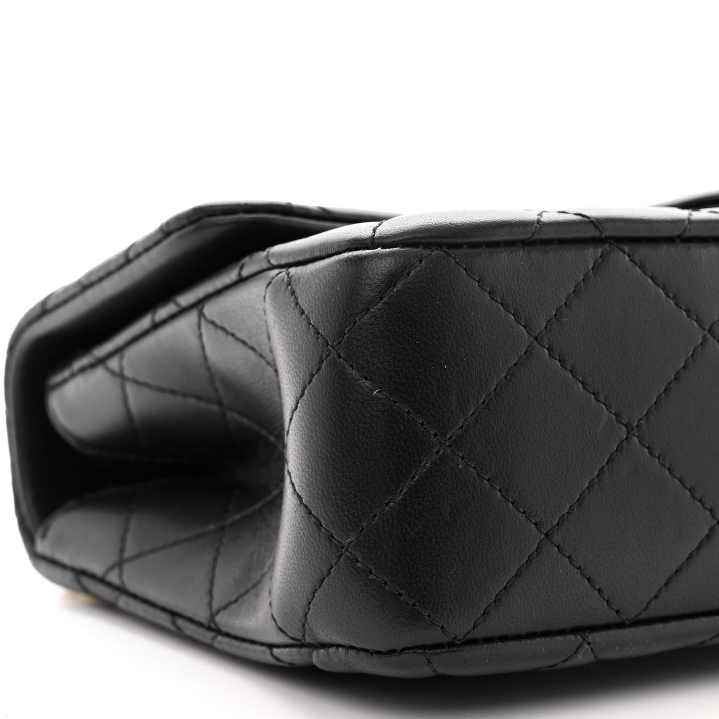 Lambskin Quilted Small Sweet Camellia Flap Black