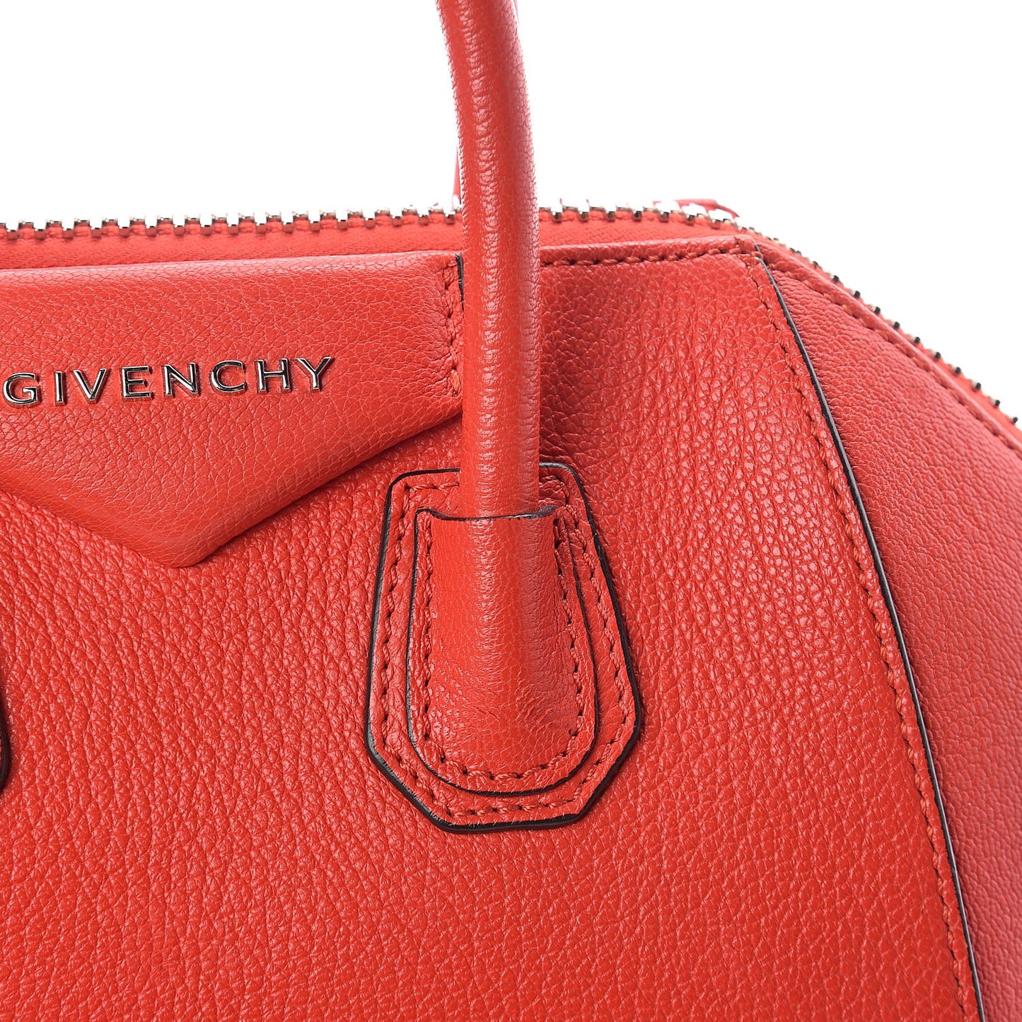 Sugar Goatskin Mini Antigona Pop Red