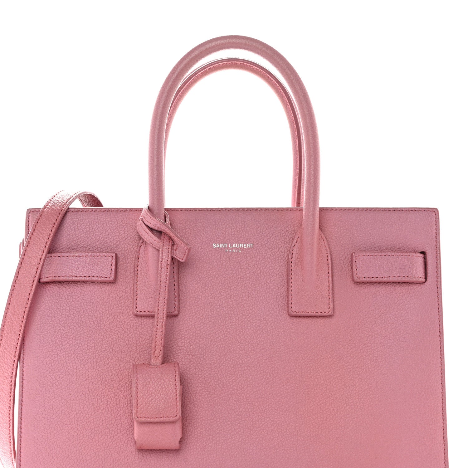 Saint Laurent Grained Calfskin Baby Sac De Jour Dark Rose 8 of 12