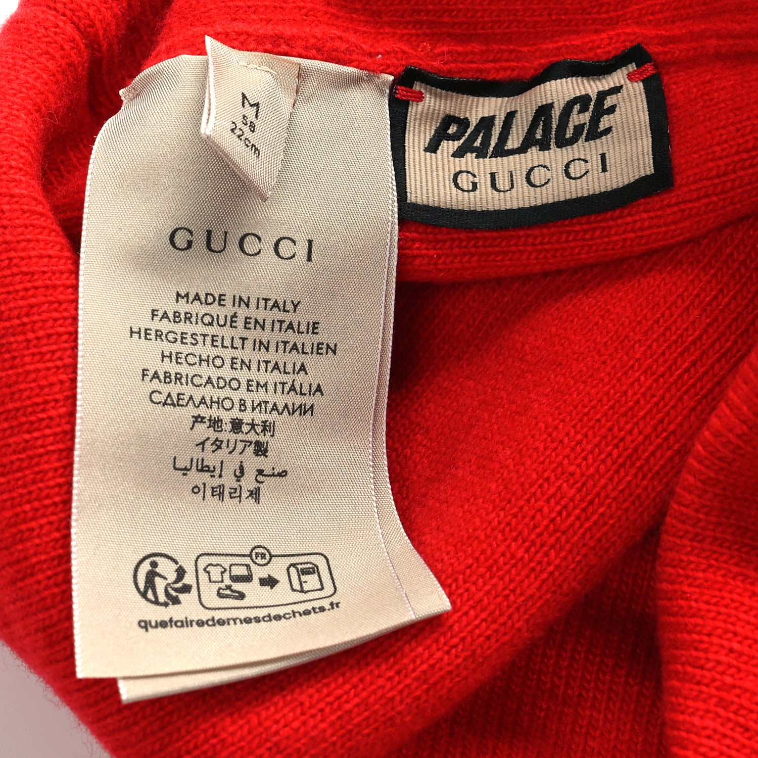 Gucci X PALACE Knit Interlocking G Strawbeanie Hat M Red 4 of 4