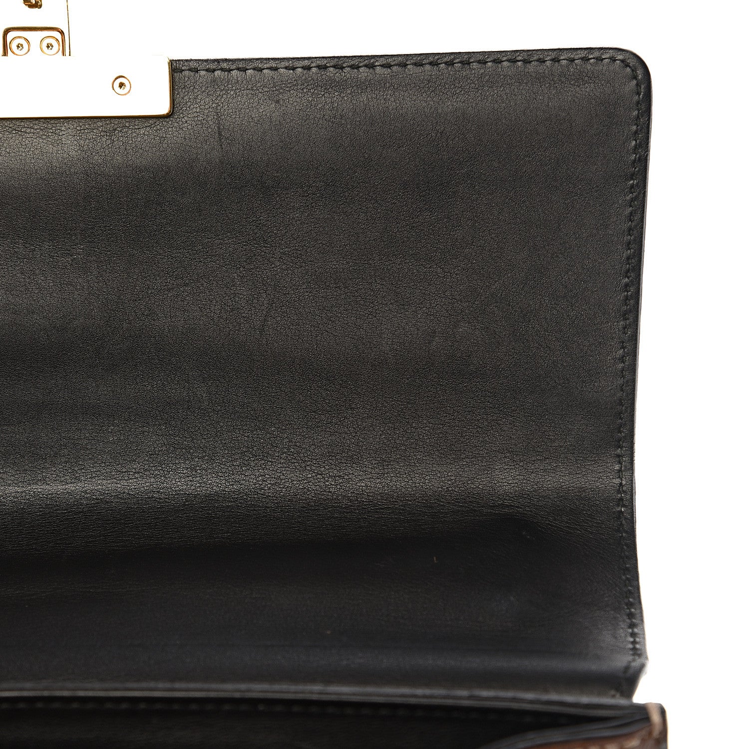 Gucci GG Supreme Monogram Calfskin Medium Padlock Shoulder Bag Beige Black Cuir 12 of 17