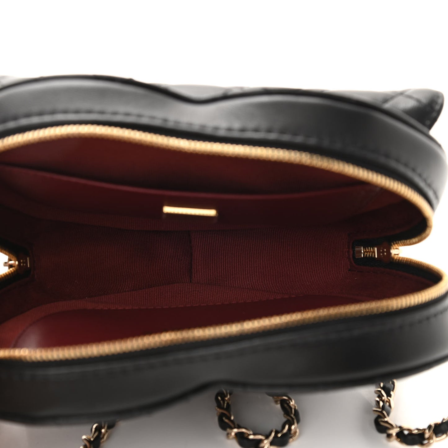 Lambskin Quilted CC In Love Heart Bag Black